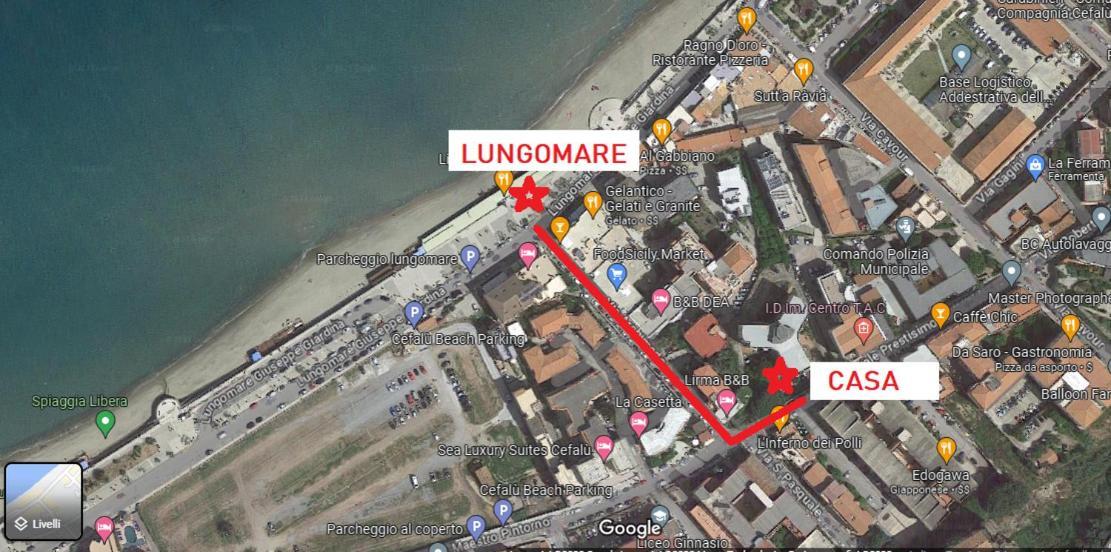 Vintage Sea House Vicino La Spiaggia Del Lungomare Cefalù Exterior foto